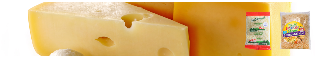 Fromage râpé, tranché et bloc casher